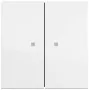 Gira System 55 Placca interruttore a bilanciere, 2 posti, bianco puro lucido (RAL 9010) 363170