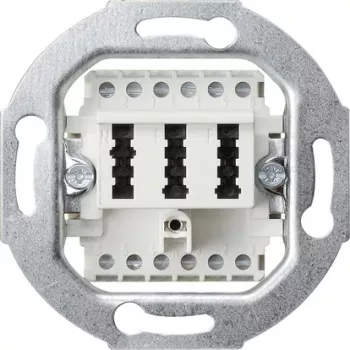 GIRA 003202 presa di connessione TAE meccanismo, 2x6/6 NFF, bianco puro