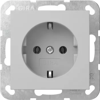 Gira presa SCHUKO System 55, grigio opaco, protezione aumentata contro i contatti 4180015