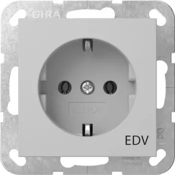 Gira 4458015 presa SCHUKO con stampa sistema EDV, bianco puro lucido
