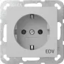 Gira 4458015 presa SCHUKO con stampa sistema EDV, bianco puro lucido