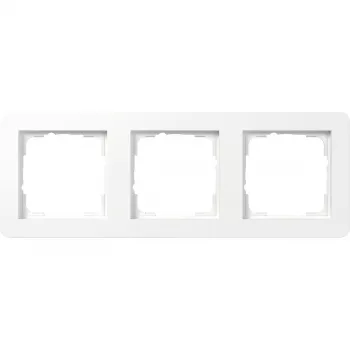 Gira E1 Cornice di copertura tripla, bianco puro opaco (0213151)