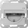 GIRA 4454015 presa SCHUKO con coperchio a ribalta, System 55, grigio