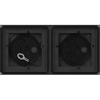 Gira System 106 scatola da incasso 2 posti, nero 551200