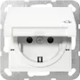 Gira 475427 presa SCHUKO con coperchio a ribalta, System 55, bianco puro lucido