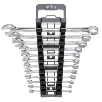 Wiha 45321 set di chiavi combinate a stella e forchetta 13 pezzi 6-22 mm