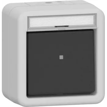 GIRA Interruttore a bilanciere 311230 bipolare con spia OFF grigio da parete