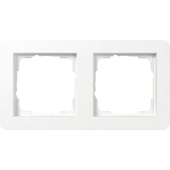 GIRA 0212151 Placca di copertura 2 posti System 55 bianco puro opaco