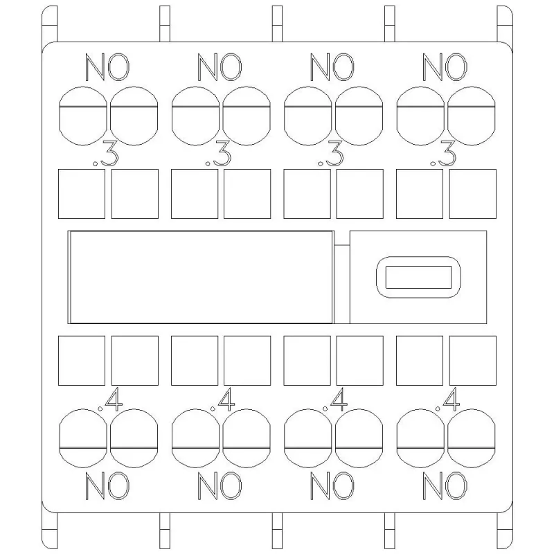 Siemens SIRIUS Blocco contatti ausiliari 4 contatti NA (3RH2911-2FA40)