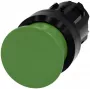 Siemens SIRIUS ACT Elemento frontale pulsante a fungo, plastica, verde, 40 mm, a pressione 3SU1000-1AD40-0AA0