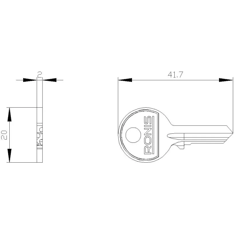 Siemens chiave per interruttore a chiave, numero di chiusura 455 3SU19500FC800AA0