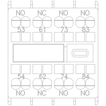 Siemens SIRIUS blocco contatti ausiliari 3NO+1NC montaggio frontale 3RH2911-2XA31-0MA0
