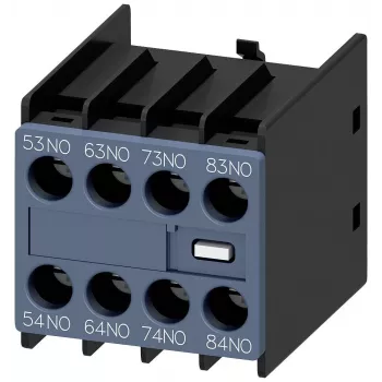 Siemens 3RH2911-1XA40-0MA0 blocco contatti ausiliari, 4 NO, collegamento a vite, montaggio laterale per SIRIUS 3RH2/3RT2