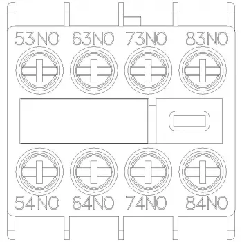 Siemens 3RH2911-1XA40-0MA0 blocco contatti ausiliari, 4 NO, collegamento a vite, montaggio laterale per SIRIUS 3RH2/3RT2