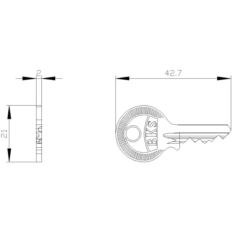Siemens SIRIUS ACT chiave per interruttore a chiave, numero di chiusura S1, metallo, argento 3SU19500FD800AA0
