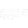 Siemens 3RV19152AB sbarra collettrice, passo 55 mm, 3RV1915