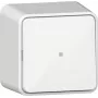 GIRA Interruttore a bilanciere 311613 con funzione di controllo, deviatore, da parete, bianco puro