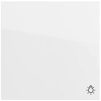 GIRA Bilanciere con simbolo luce e finestra di controllo, bianco puro lucido, Sistema 55 328570