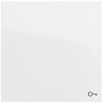 GIRA Copribilanciere 328770 con simboli apriporta e luce, bianco puro lucido