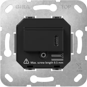 Gira Presa SCHUKO con caricabatterie USB Type-C PD, 16 A, da parete, bianca 236300