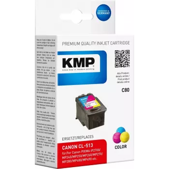 KMP C80 Cartuccia d'inchiostro tri-color (ciano, magenta, giallo) - 13 ml - compatibile per Canon PIXMA MP230, MP252, MP258, MP272, MP280, MP282, MP495, MP499, MX360, MX410, MX420 1512.4530