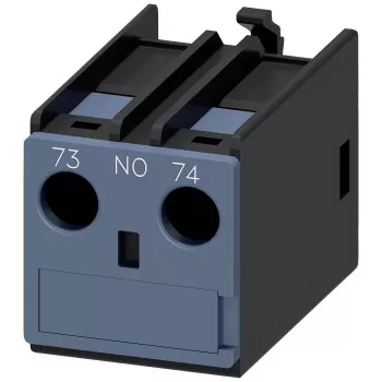 Blocco contatti ausiliari Siemens SIRIUS 1 NO montaggio frontale per contattori 3RT2 e relè 3RH2, morsetti a vite, isolamento 690V, 3RH2911-1AA10