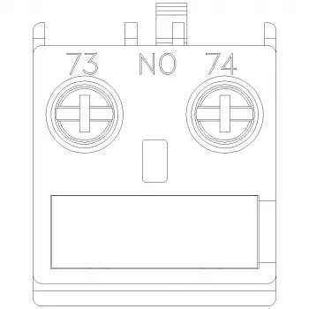 Blocco contatti ausiliari Siemens SIRIUS 1 NO montaggio frontale per contattori 3RT2 e relè 3RH2, morsetti a vite, isolamento 690V, 3RH2911-1AA10