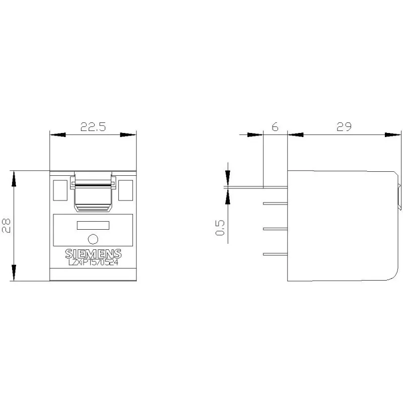 Relè a innesto Siemens SIRIUS LZX 24V AC 4CO 6A LZX:PT570524