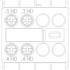 Siemens blocco contatti ausiliari 3RH2911-1HA20, 2 NO, montaggio frontale, morsetti a vite