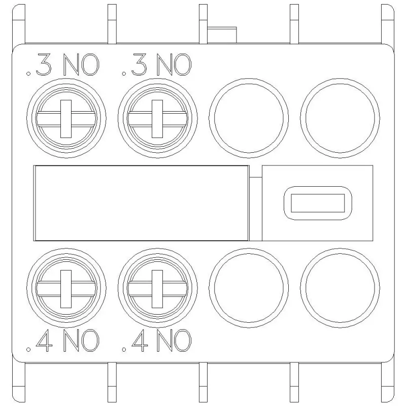 Siemens blocco contatti ausiliari 3RH2911-1HA20, 2 NO, montaggio frontale, morsetti a vite