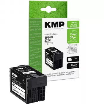 KMP cartuccia d'inchiostro nera pigmentata compatibile Epson 27XXL T2791 (E186)