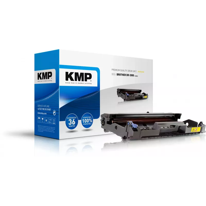 KMP PRINTTECHNIK B-DR10 unità tamburo per Brother DR-2000, 12.000 pagine, lunga durata, compatibile 1159,7000