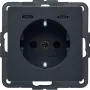 HAGER BERKER 48156086 Presa Schuko con caricabatterie USB-C PD 20W, bianco polare opaco