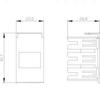 Siemens SIRIUS 3RV2917-5BA00 Spina di estensione per sbarre collettrici trifase