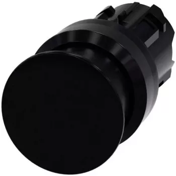 Siemens SIRIUS ACT Elemento frontale pulsante a fungo, plastica, nero, 22mm, attuatore 40mm, a ritenuta, sblocco tramite trazione 3SU1000-1AD10-0AA0