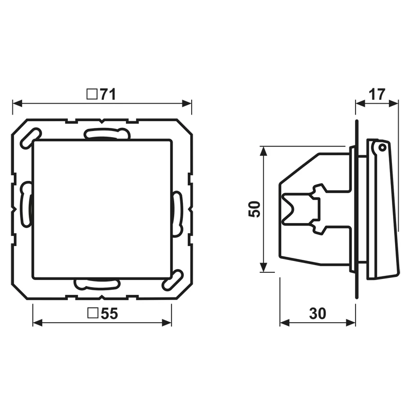 JUNG A 1520 BF KL CH Presa SCHUKO 16 A 250 V con coperchio a scatto, termoplastica verniciata, serie A, champagne
