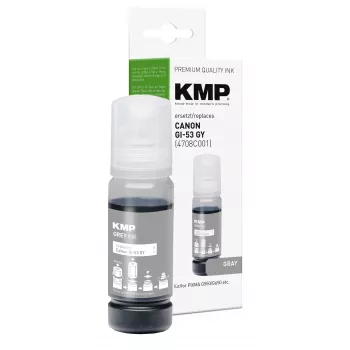 KMP Flacone d'inchiostro grigio compatibile con Canon GI-53GY (1583,0041)