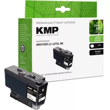KMP cartuccia d'inchiostro nera compatibile sostitutiva per Brother LC427XLBK (resa extra alta, 6000 pagine) 1551,4001