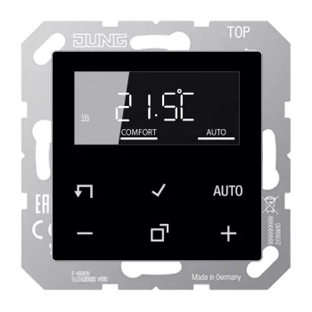 JUNG TRDA1790SW termostato ambiente elettronico con display, nero