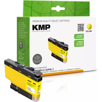 KMP cartuccia d'inchiostro gialla compatibile con Brother LC-3239XLY (1543,4009)