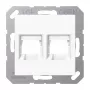 Jung AS 500 Placca 2 posti per AMP Modular Jack, bianco alpino A1569-2WEWW