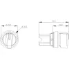 Siemens SIRIUS ACT elemento frontale selettore, bianco, 2 posizioni, 22mm 3SU1002-2BN60-0AA0