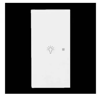 Busch-Jaeger future® linear placca per interruttore a doppio bilanciere con simbolo luce, sinistra, bianco studio 2CKA006220A0949