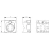 Siemens SIRIUS ACT supporto per 4 apparecchi di comando, 22 mm, plastica nera, montaggio su pannello frontale, 3SU1500-0BA10-0AA0