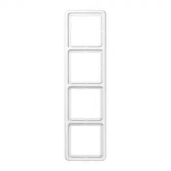 JUNG CD 500 cornice 4 posti, bianco alpino, orizzontale/verticale CD584WUWW