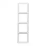 JUNG CD 500 cornice 4 posti, bianco alpino, orizzontale/verticale CD584WUWW