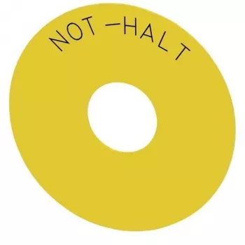 Siemens SIRIUS ACT targhetta per pulsante di emergenza, giallo, 75x75 mm, plastica, inglese 3SU1900-0BC31-0AT0