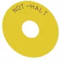 Siemens SIRIUS ACT targhetta per pulsante di emergenza, giallo, 75x75 mm, plastica, inglese 3SU1900-0BC31-0AT0