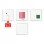 JUNG NRSCD0834WW Kit chiamata di emergenza con 4 cornici singole, serie CD, bianco alpino