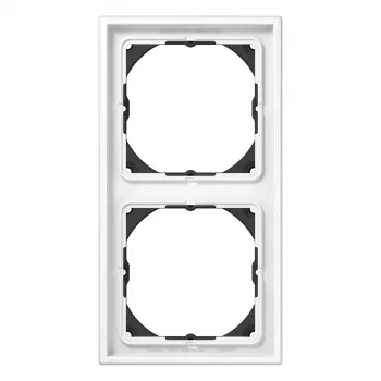 Jung LS982HBFWW Cornice 2 posti per LS 990, altezza 28 mm, bianco alpino